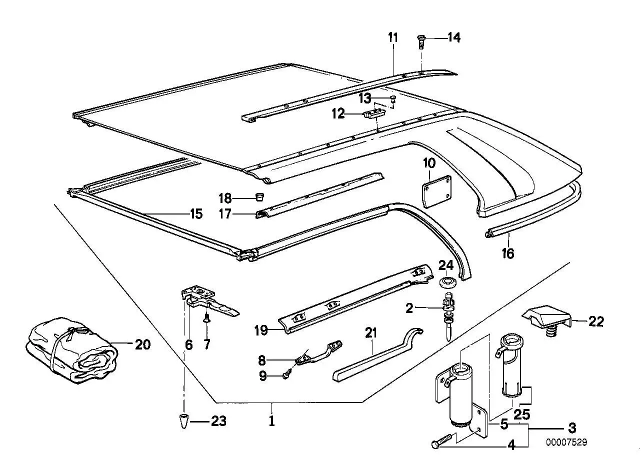 BMW Verschluss links E30 54211972681