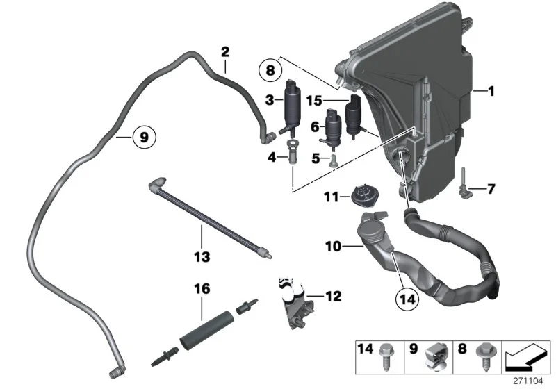 BMW Schlauchleitung F01 F02 F04 F07 F10 F11 61667238441