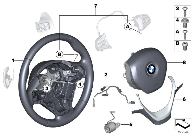 BMW Sportlenkrad Leder Schaltwippen 32306863343 - 1er, 2er, 3er,