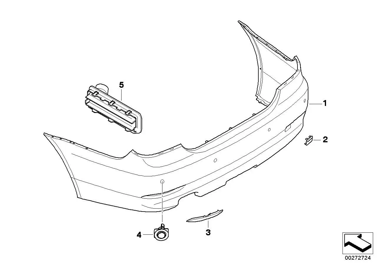 BMW Reflektor links E60 63147183913 - Bildposition 03