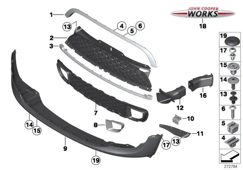 BMW Spoiler Mitte R58 R59 51112759225