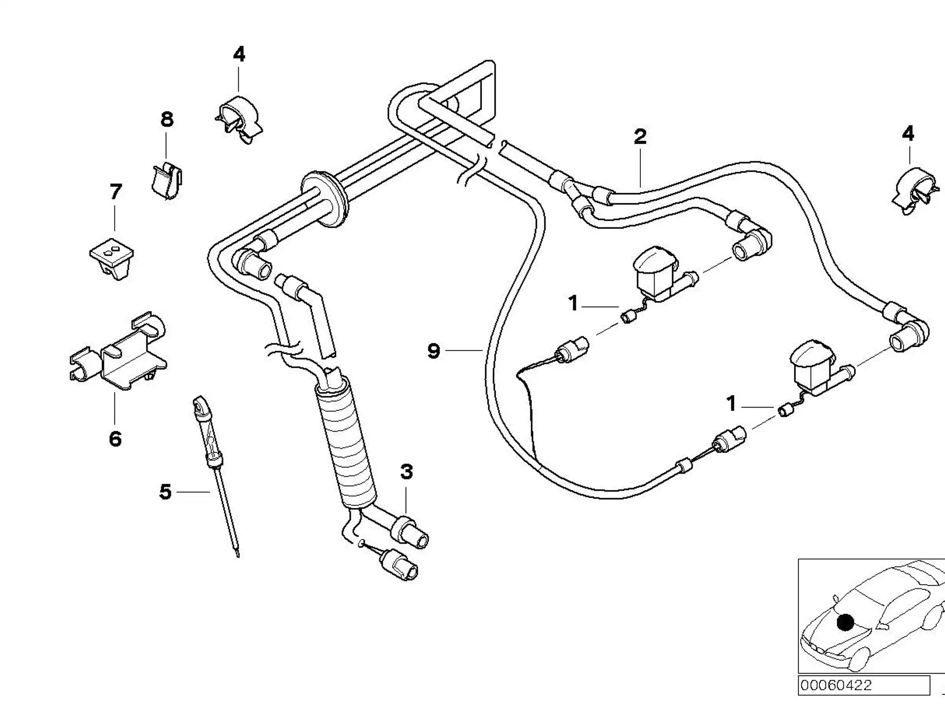 BMW Schlauchleitung Waschanlage E39 61608364200