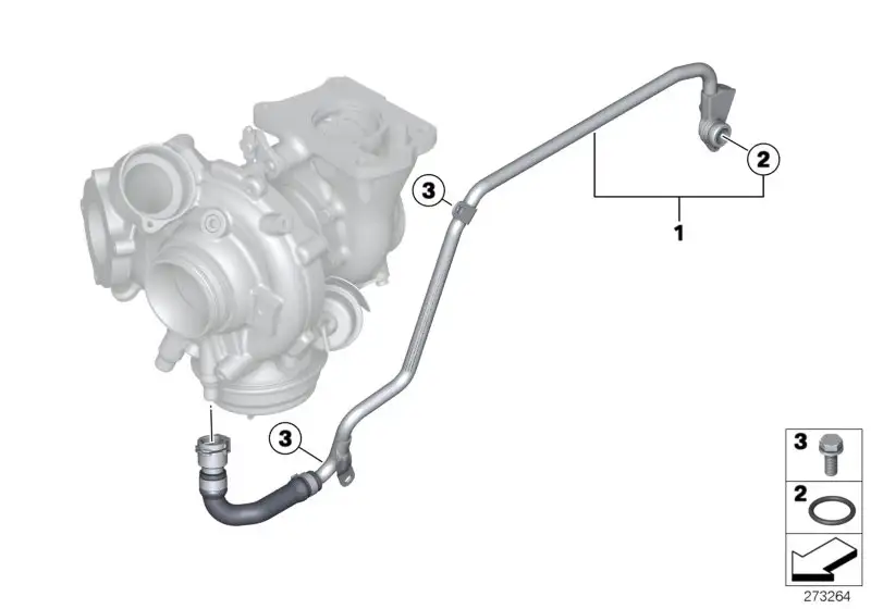 BMW Kühlmittelrohr Vorlauf F01 F06 F07 F10 F11 F12 F13 F25 F26 F3