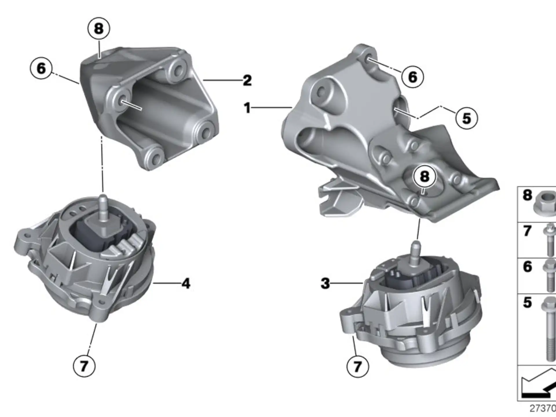 BMW Sechskantschraube F10 F11 F20 F21 F30 F31 F39 F44 F45 F46 F48 G01 G11 G12 G16 G20 G21 G28 G30 G31 G32 K17 K80 K81 K82 I12 I15 F54 F55 F56 F56E F57 F60 R55 R56 R57 R58 R59 R60 R61 07119904956
