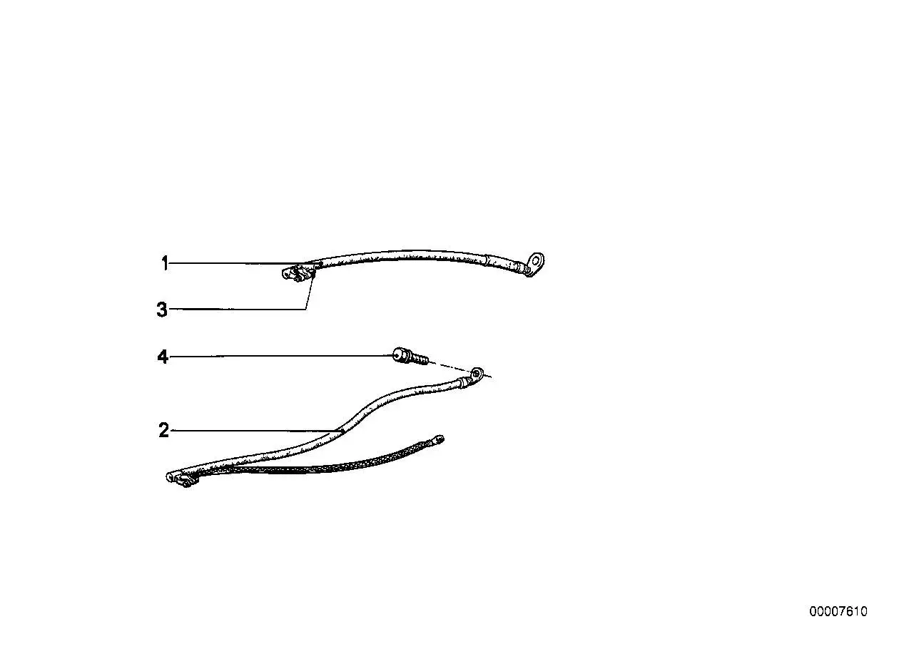 BMW Batteriekabel minus E12 E23 E24 12421286746