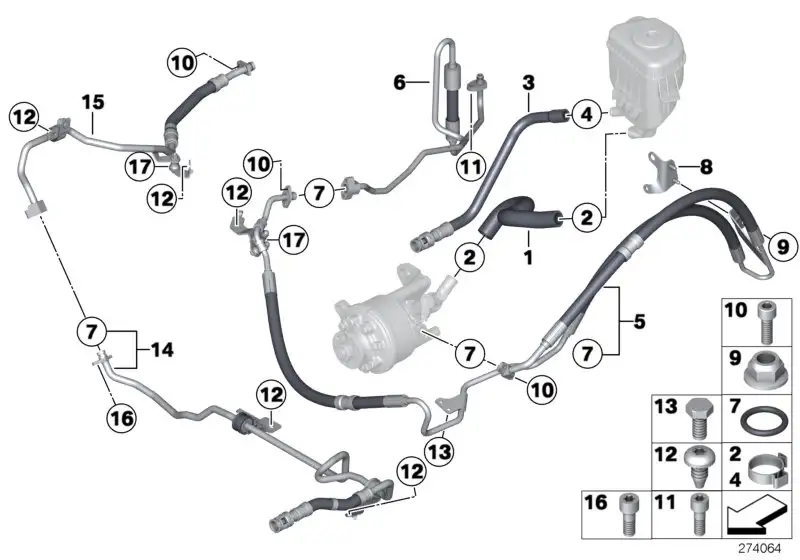BMW Saugleitung F01 F02 F06 F07 F10 F11 F12 F13 32416854897 - 5er