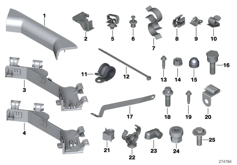 BMW Kabelclip E60 E61 E63 E64 E70 E90 E93 F95 F96 61136942544