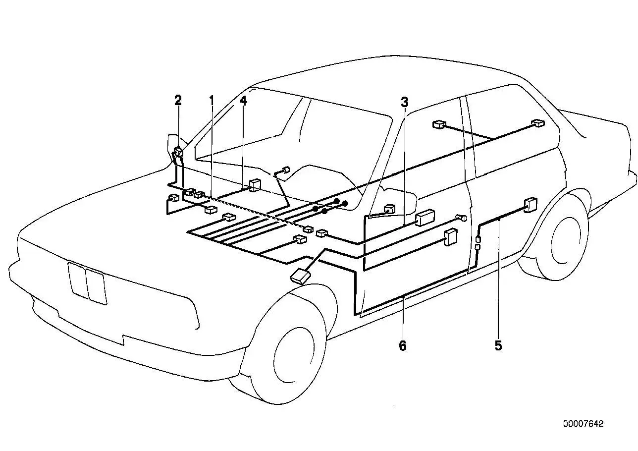BMW Kabelsatz Verbindung Zusatzspiegel E28 61121373139 - 5er E28
