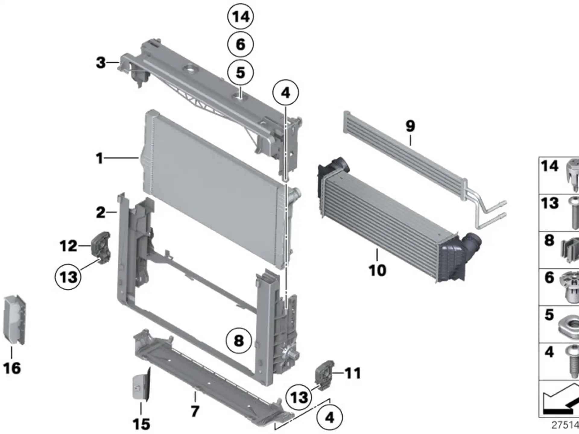 BMW Modulträgerabdeckung F01 F02 F06 F07 F10 F11 F12 F13 17117639071
