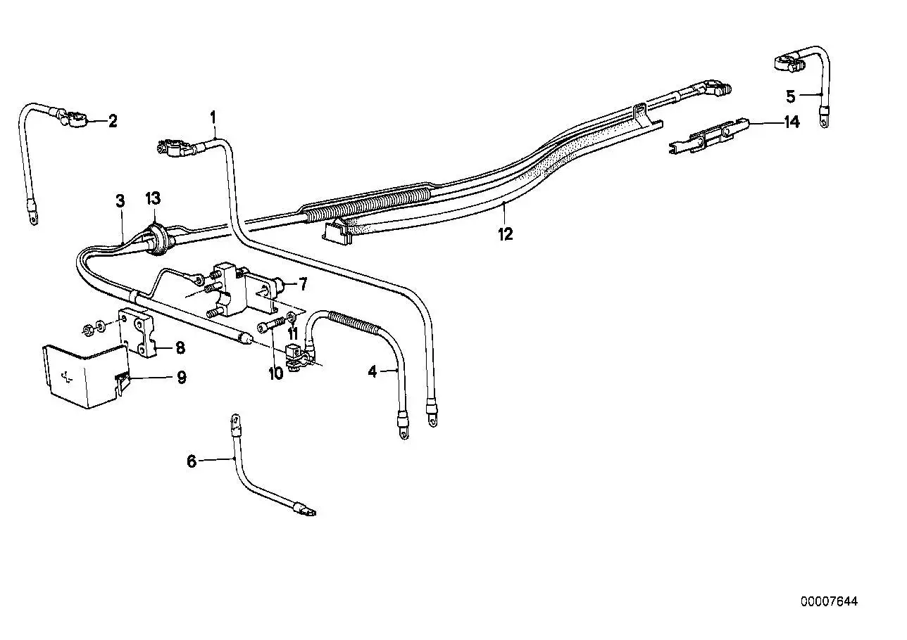 BMW Massekabel E36 E30 12511714039 - Bildposition 06