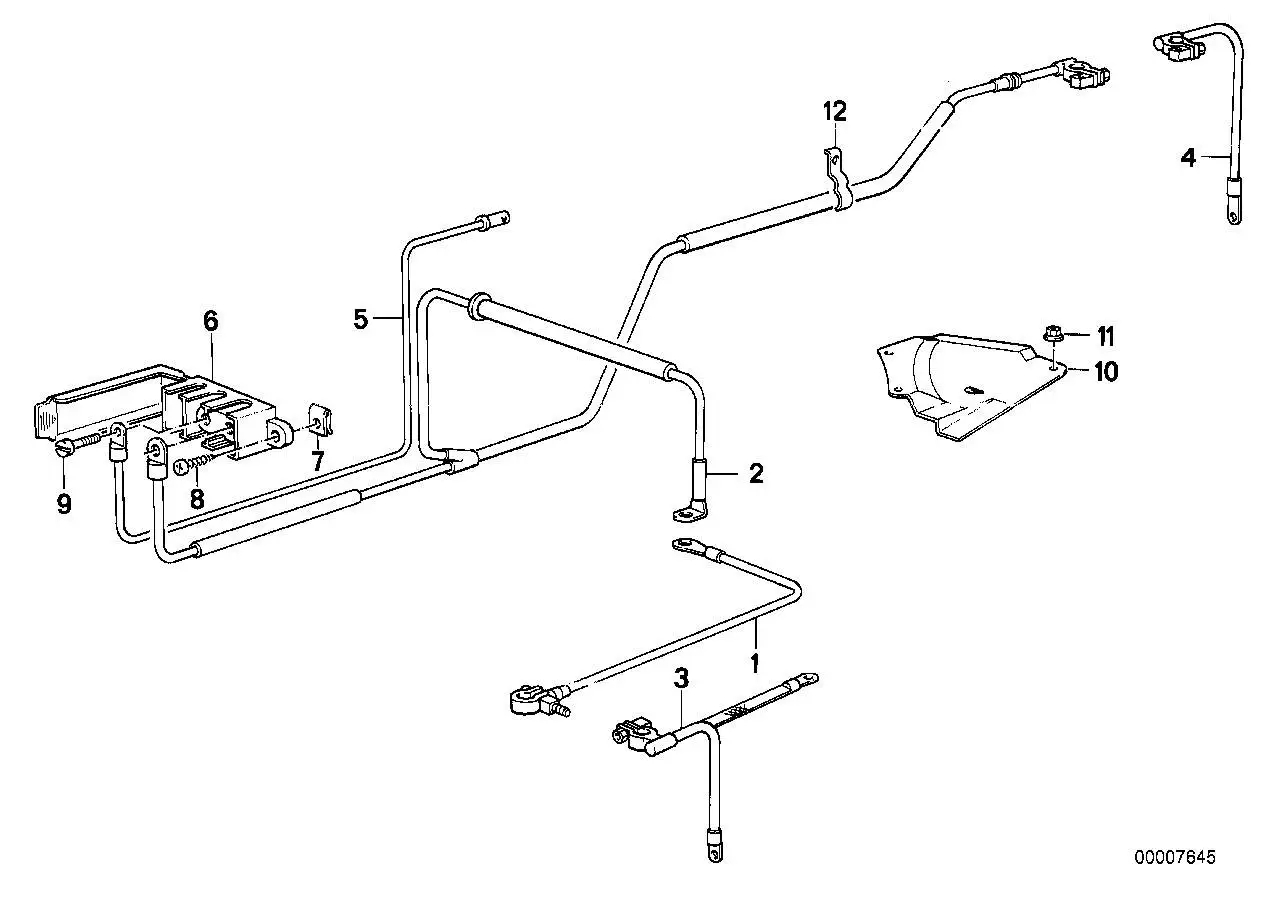 BMW Batteriekabel plus 61121375344 - Bildposition 02