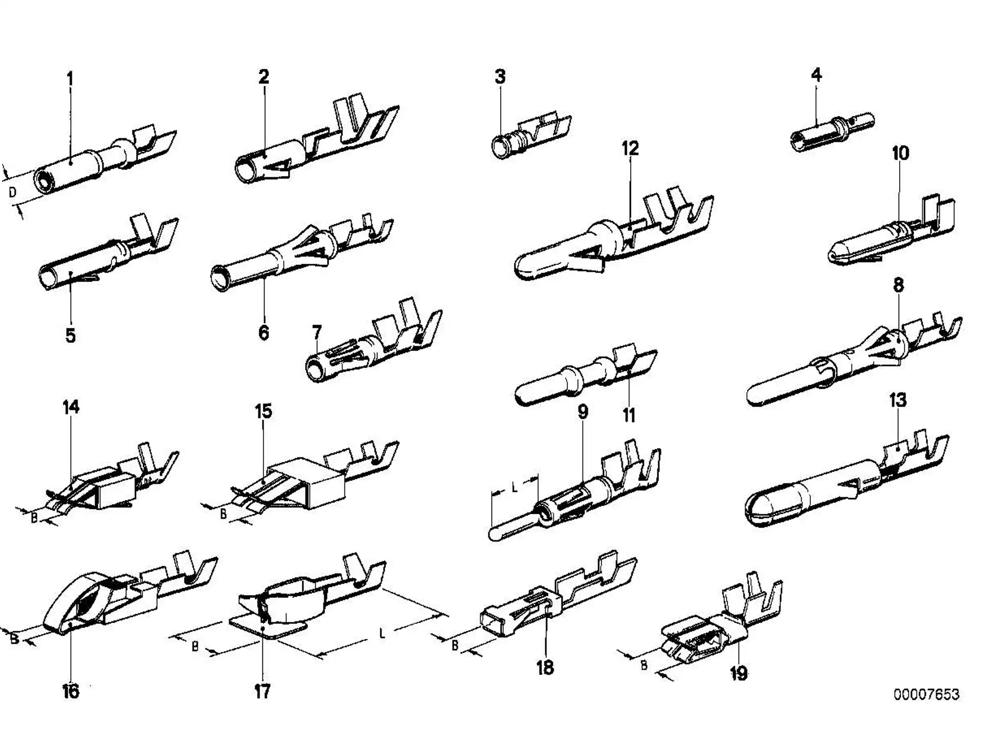 BMW Rundstecker R45 R45T R65 R65T E12 E21 E23 E24 E28 E30 61131362144