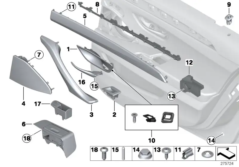 BMW Halter Lichtleiter links F10 F11 51427226459 - 5er