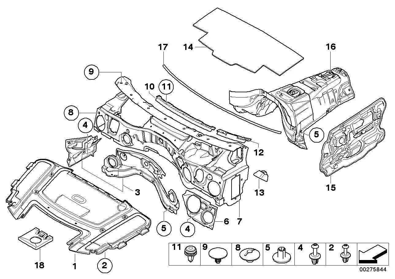 BMW Schallisolierung Frontklappe E92 E93 51487259475