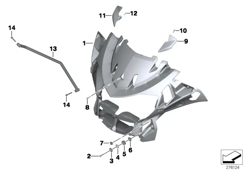 BMW Windleitflügel links K26 46637681575
