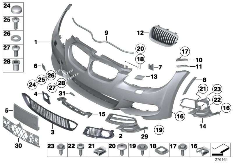 BMW Aufnahme Nebelscheinwerfer links E92 E93 51118035891
