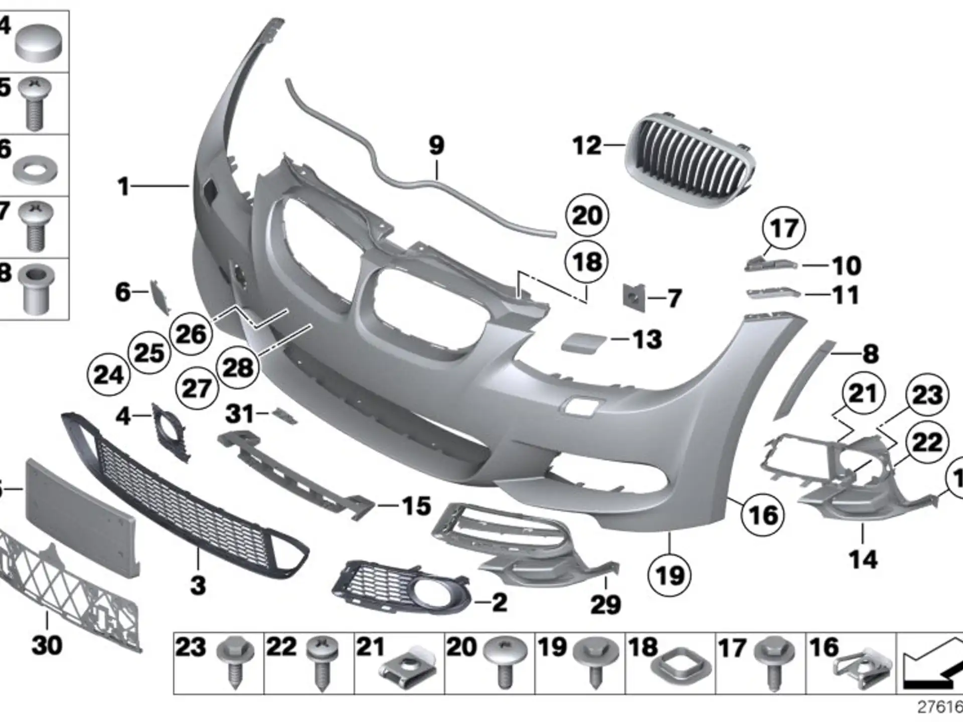 BMW Aufnahme Nebelscheinwerfer links E92 E93 51118035891