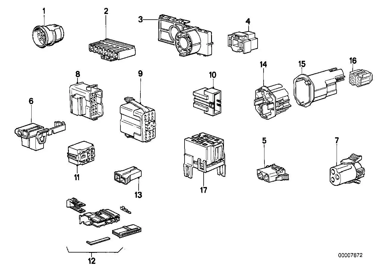 BMW Steckergehäuse E24 E30 E32 E34 E36 61131378401 - Z1 E30, Z3 E