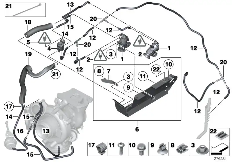 BMW Hitzeschutz E70 E71 F01 F07 F10 F11 11658509194 - Bildpositio