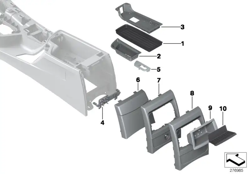 BMW Einlegematte Ablagefach hinten 51169227888 - Bildposition 10