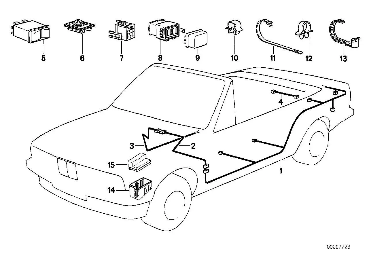 BMW Kabelhalter E28 E30 E32 E34 E38 61131369503