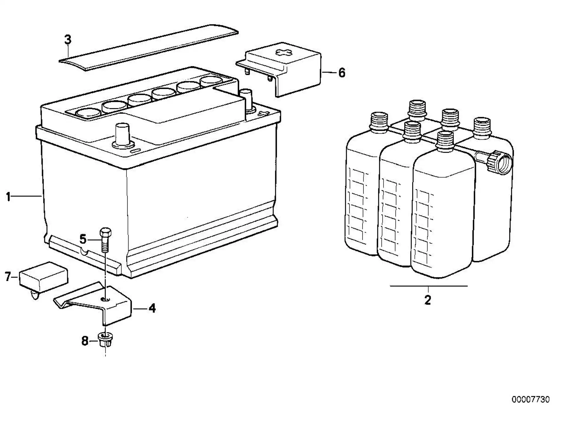 BMW Batteriehalter E24 E28 E30 E32 E34 61211370816