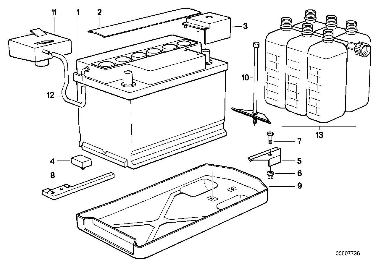 BMW Batterieträger E30 51711922158 - Bildposition 09