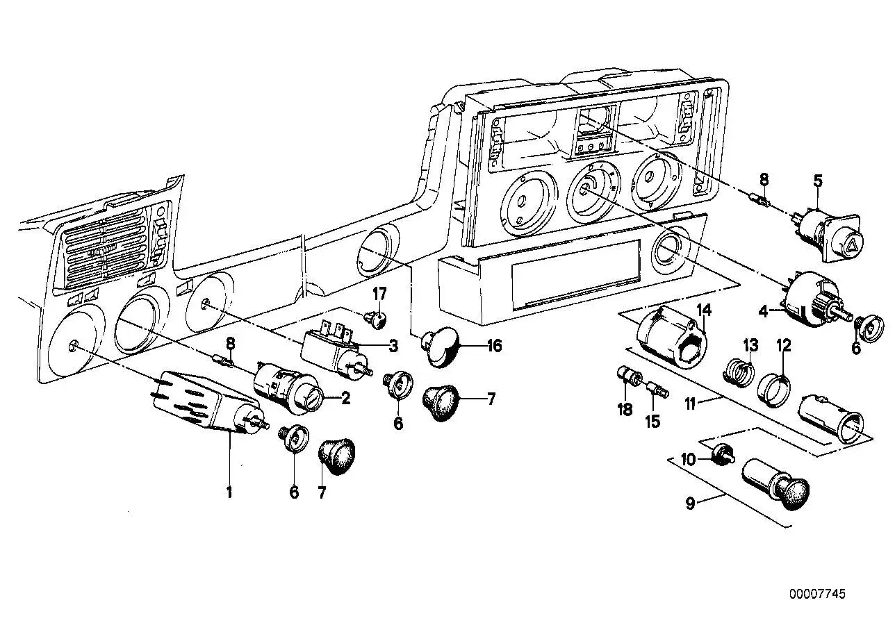 BMW Knopf E12 E21 E24 E30 61311369277