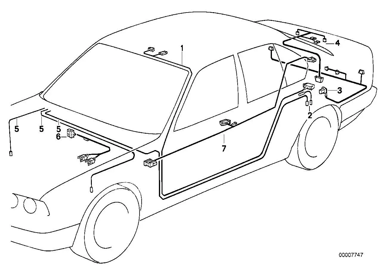 BMW Kabelsatz Anhängerkupplung E34 61128355176