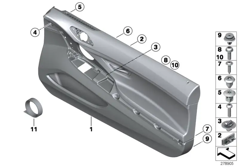 BMW Türverkleidung Leder links F12 F13 51417288463