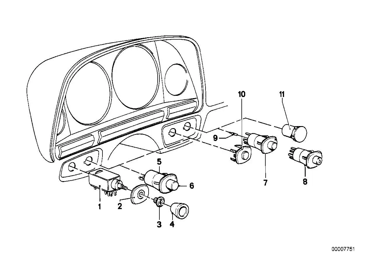 BMW Schalter Warnblinker E12 61311365130