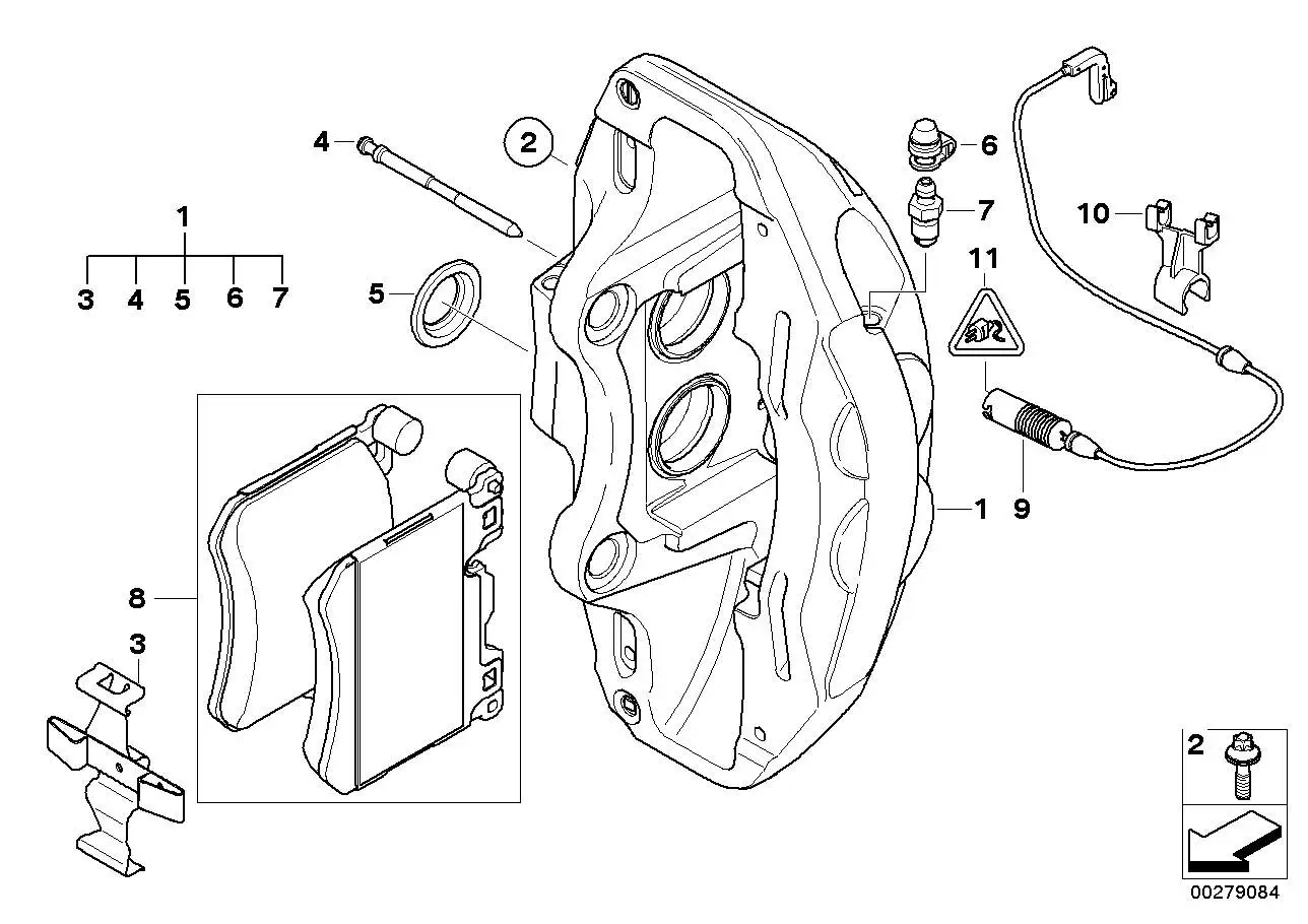 BMW Bremssattelgehäuse rechts E70 E71 F15 F16 34117847242