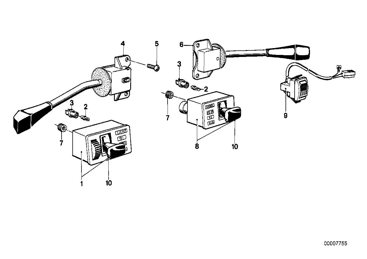 BMW Schalter Licht E23 61311362300