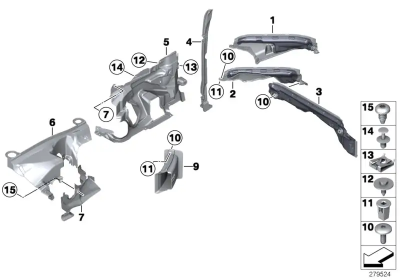 BMW Abdeckung Lenkgetriebe links 51757975445