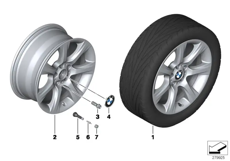 BMW Radlaufblenden grundiert hinten links 51127325721 - Bildposit