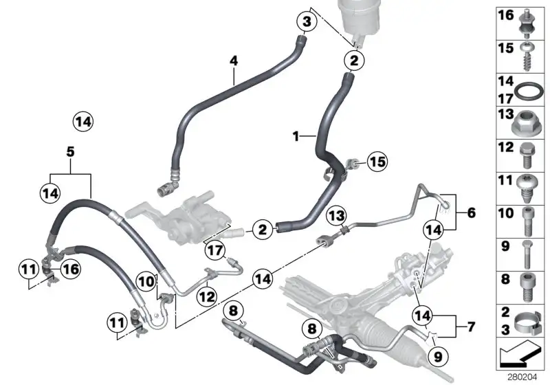 BMW Saugleitung F06 F10 F12 F13 32412284411 - Bildposition 01