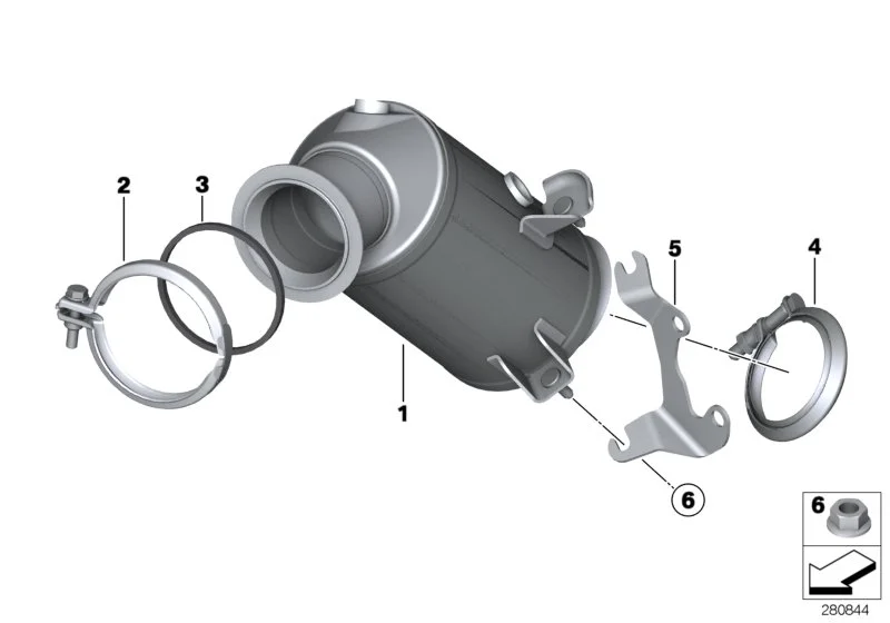 BMW V-Bandschelle F20 F21 F22 F23 F26 F31 F32 F33 F34 F36 F87 F87N 18307620349