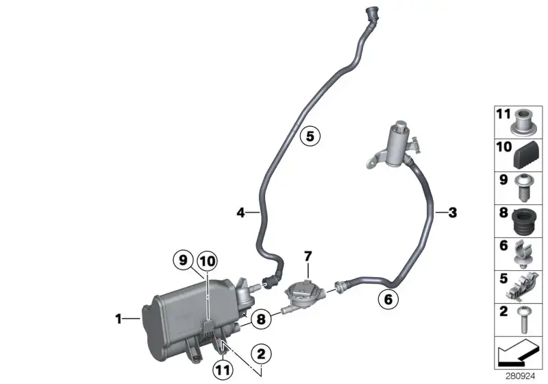 BMW Aktivkohlefilter F20 F23 F30 F32 F33 F34 F36 F80 F82 F83 F87