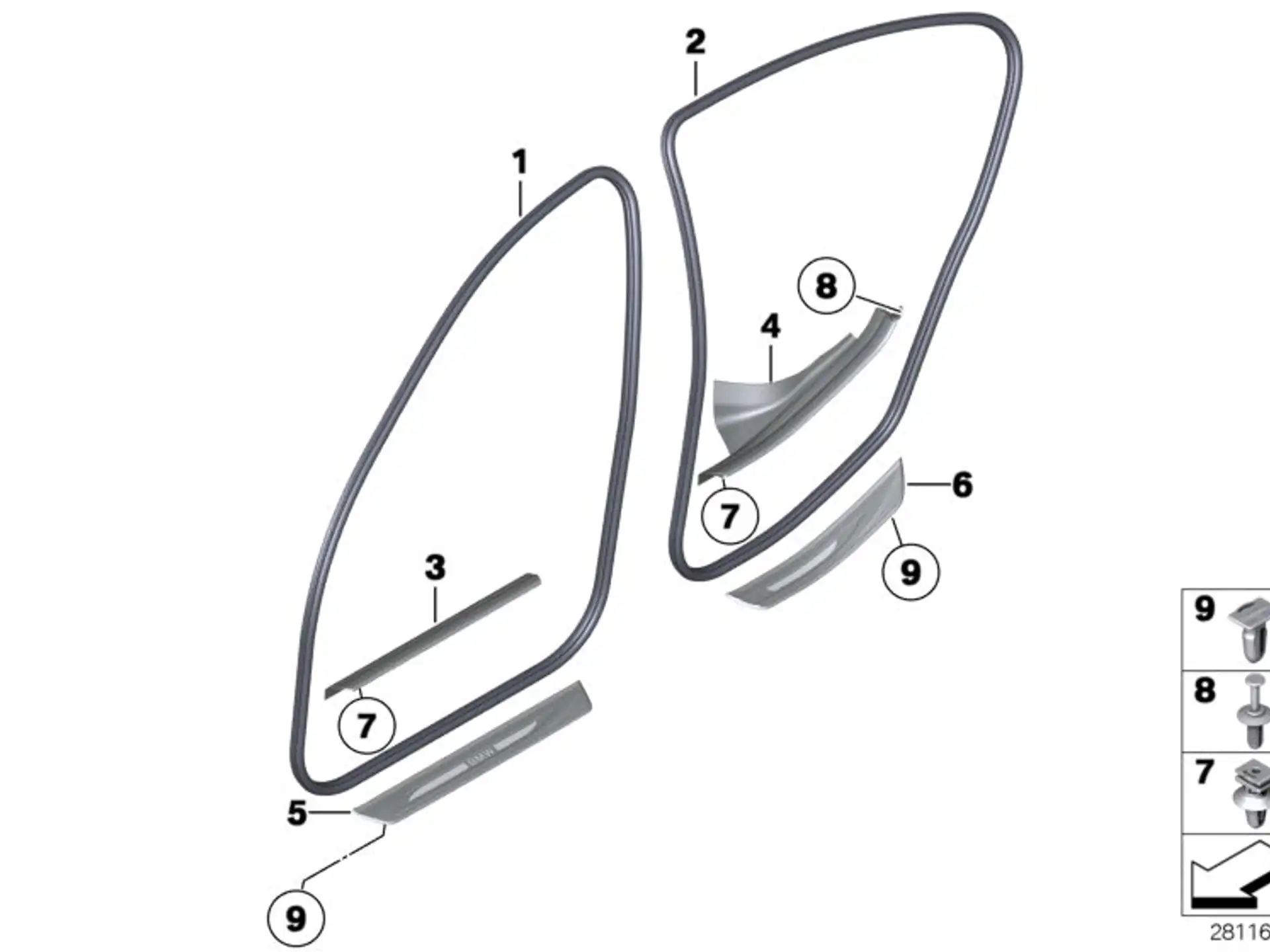 BMW Blende Einstieg hinten rechts F10 F11 51477203604