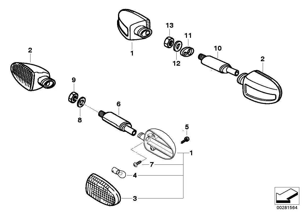BMW Blinkerhalter 63132306915