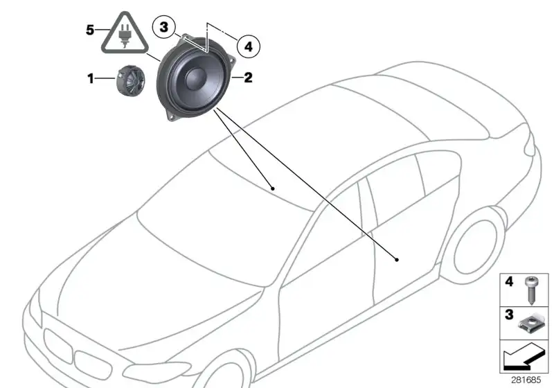 BMW Blechschraube schwarz E81 E82 E84 E87 E89 E92 F06 F07 F10 F11