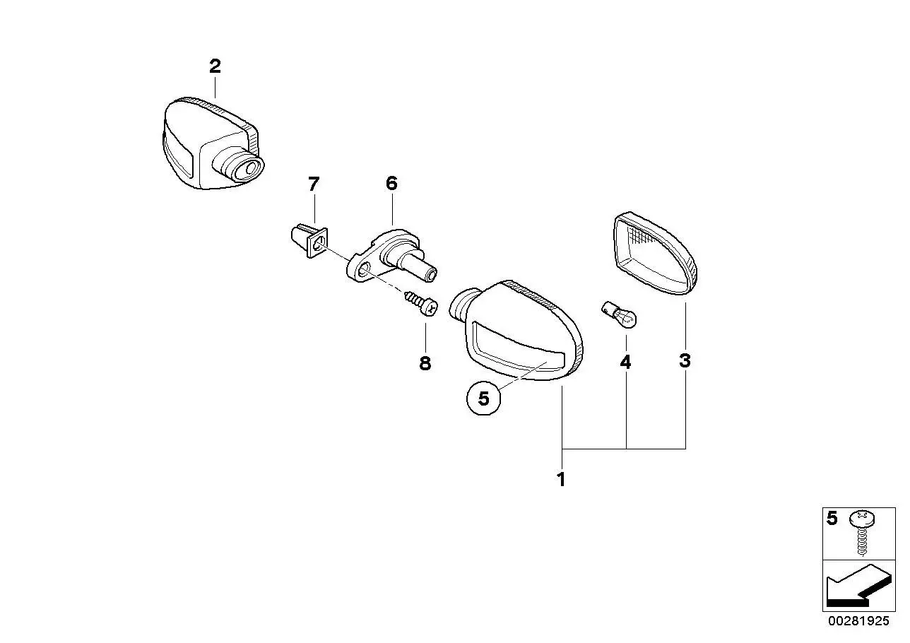 BMW Blinkerhalter 63132306801