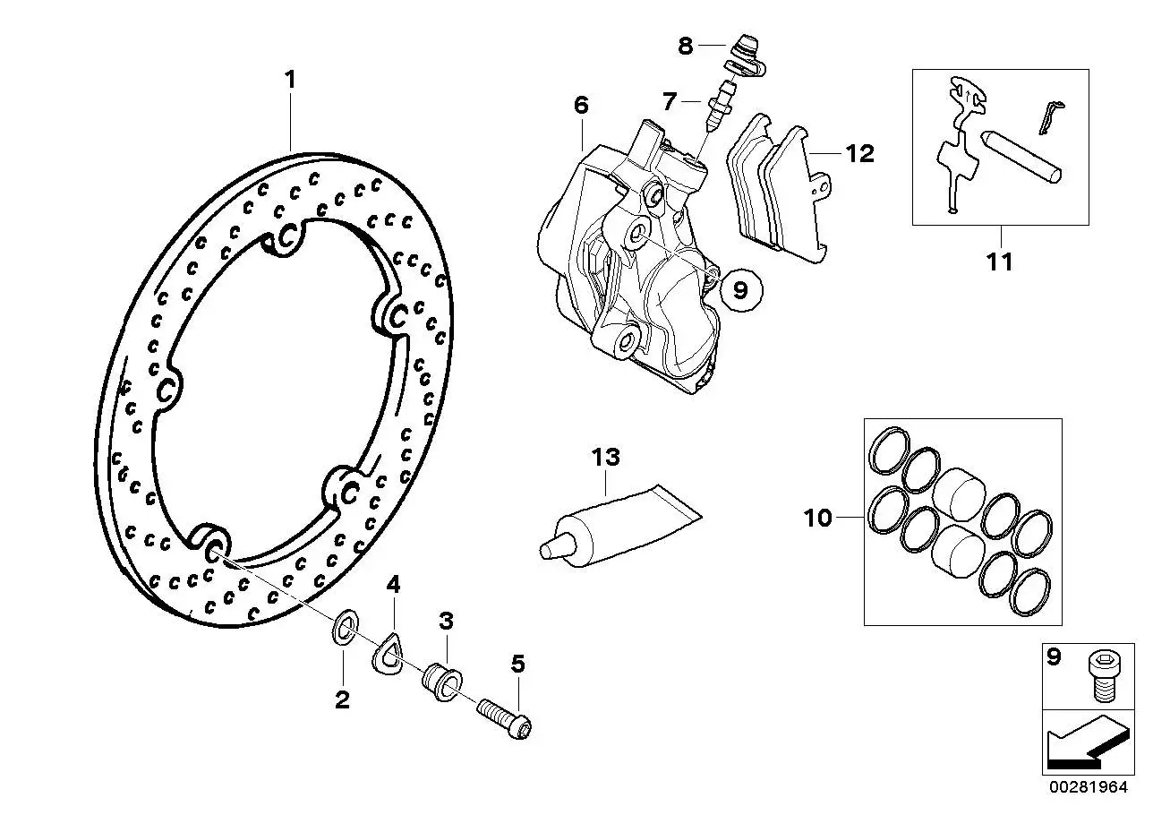 BMW Bremsscheibe 34112338231 - Bildposition 01