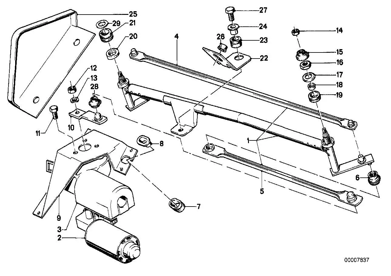 BMW Wischermotor E23 E24 E30 61611386157