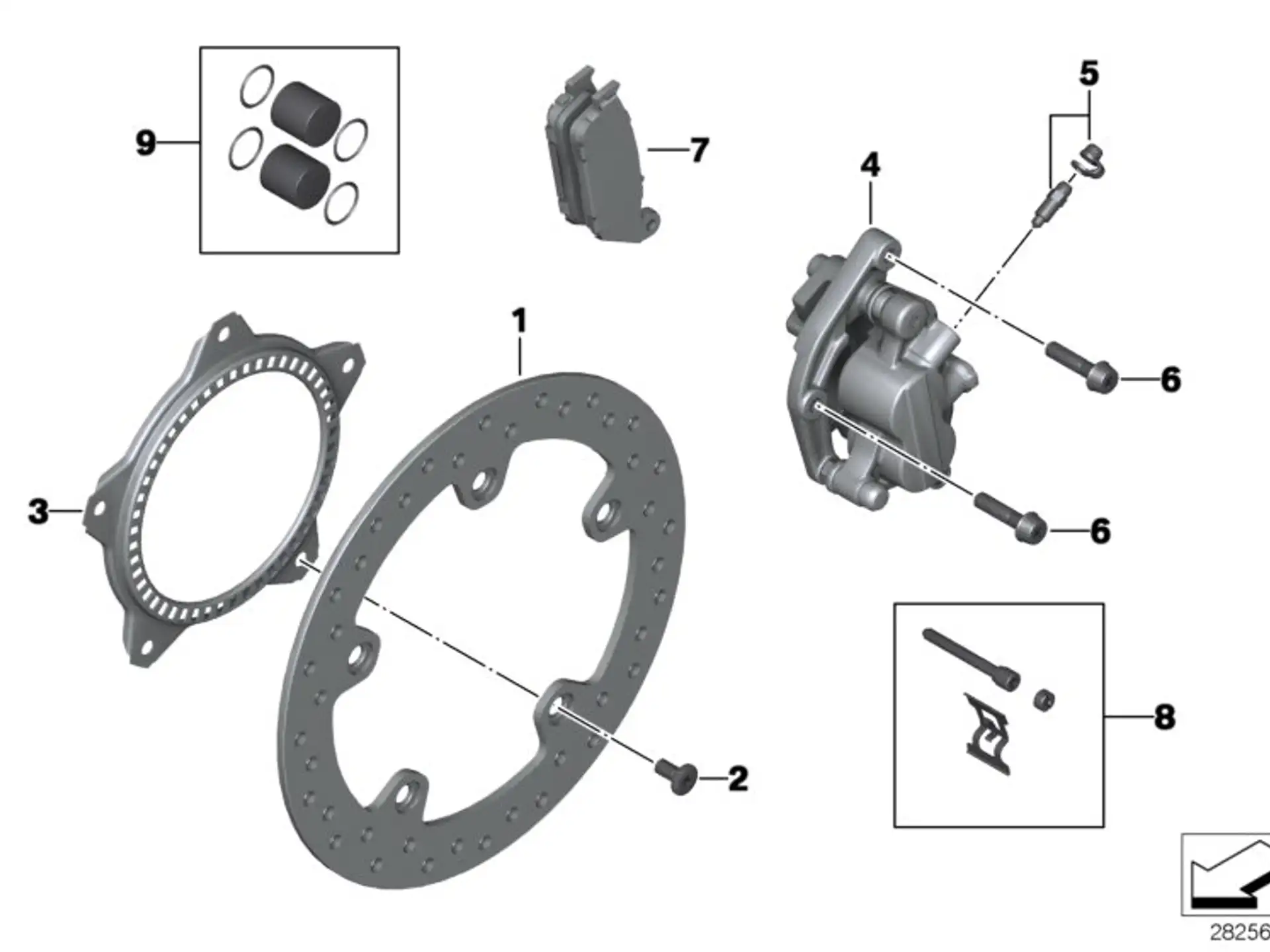 BMW Satz Bremsbeläge K17 K18 K19 34118524942