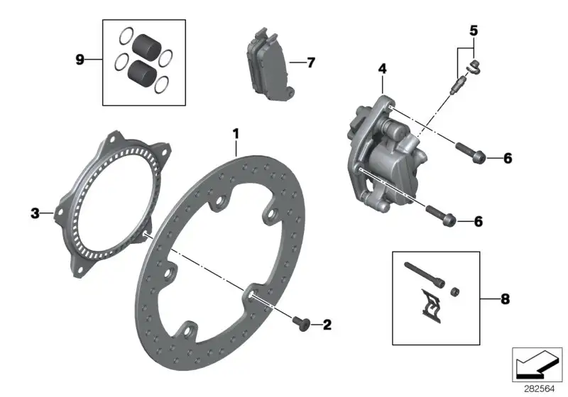 BMW Bremsscheibe K17 K18 K19 34117725126