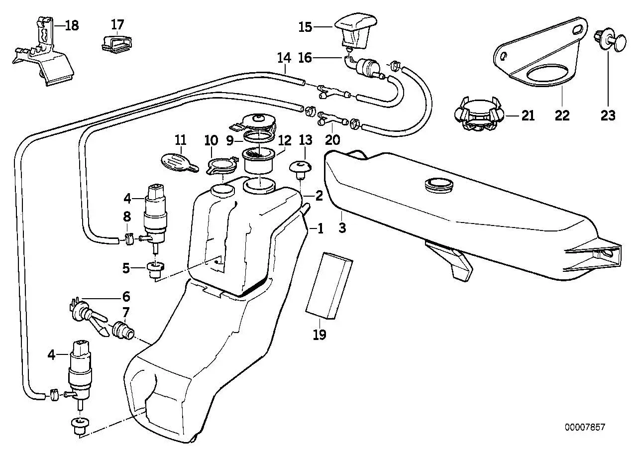 BMW Flüssigkeitsbehälter E34 61661384766 - Bildposition 01