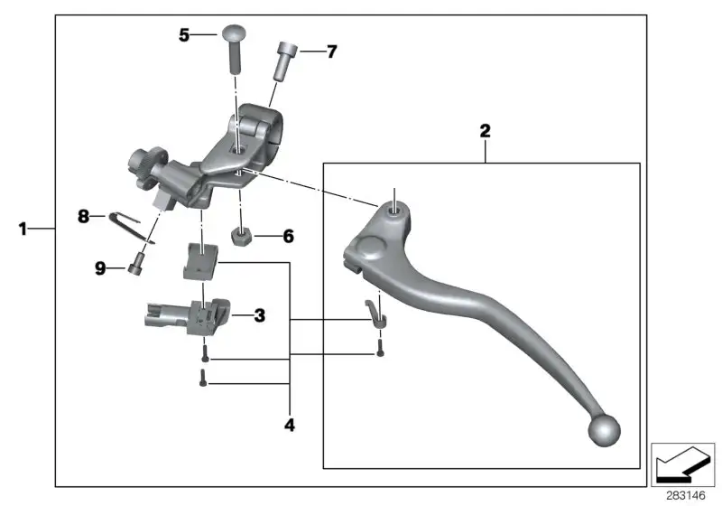 BMW Schaltarm mit Zwischenplatte K42 K46 32728527988
