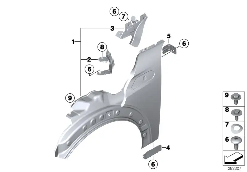 BMW Halter Seitenwand unten 41352754655 - MINI
