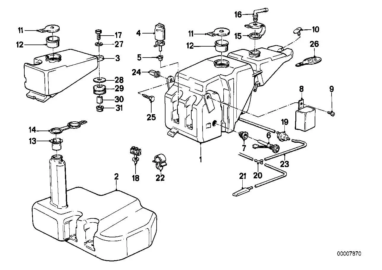 BMW Flüssigkeitsbehälter E28 61661367596